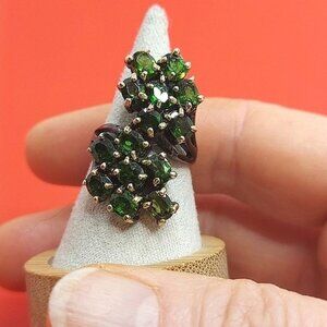 Natural Not Enhanced Chrome Diopside Ring 925 Sterling Silver Size‎ 6.75